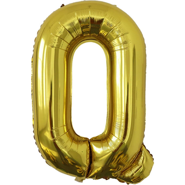 Balon Folie Metalizata Litera Q, 80 Cm, Umflati Cu Heliu Sau Aer, Ambalaj Individual, Pai Inclus - vivimall.ro