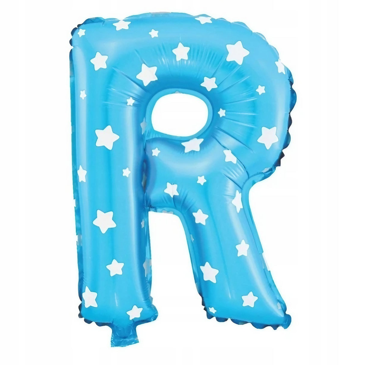 Balon Folie Metalizata Litera R, 40 Cm, Cu Imprimeu Stelute, Umflati Cu Heliu Sau Aer, Ambalaj Individual, Pai Inclus - vivimall.ro