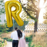Balon Folie Metalizata Litera R, 80 Cm, Umflati Cu Heliu Sau Aer, Ambalaj Individual, Pai Inclus - vivimall.ro