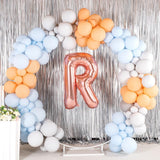 Balon Folie Metalizata Litera R, Vivimall, 80 cm, Umflati cu Heliu sau Aer, Ambalaj Individual, Pai inclus, Rose Gold - vivimall.ro