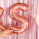 Balon Folie Metalizata Litera S, 40 Cm, Umflati Cu Heliu Sau Aer, Ambalaj Individual, Pai Inclus, Rose Gold - vivimall.ro
