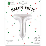 Balon Folie Metalizata Litera T, 40 Cm, Umflati Cu Heliu Sau Aer, Ambalaj Individual, Pai Inclus - vivimall.ro