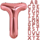 Balon Folie Metalizata Litera T, 40 Cm, Umflati Cu Heliu Sau Aer, Ambalaj Individual, Pai Inclus, Rose Gold - vivimall.ro