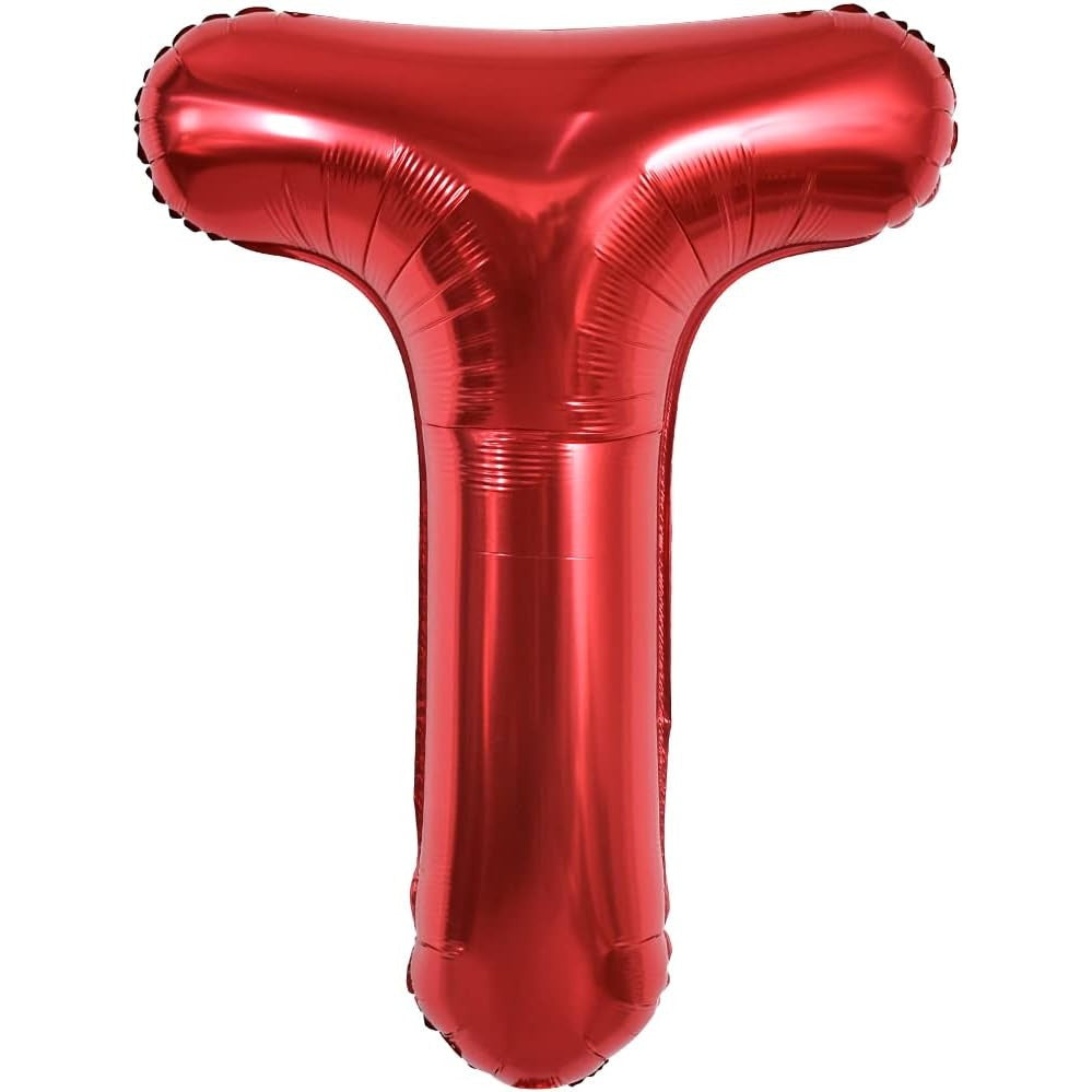 Balon Folie Metalizata Litera T, 40 Cm, Umflati Cu Heliu Sau Aer, Ambalaj Individual, Pai Inclus - vivimall.ro