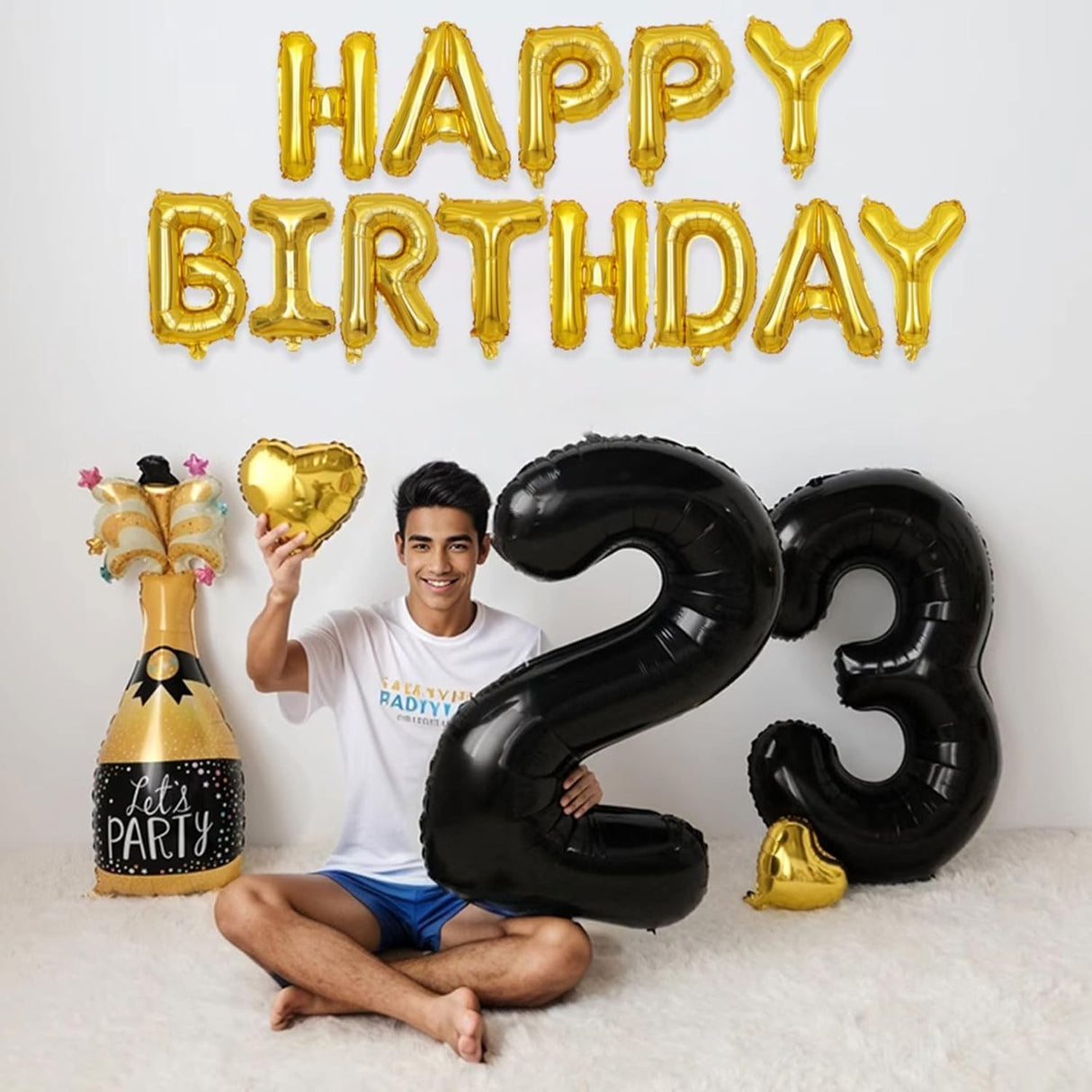Balon Folie Metalizata Litera T, 80 Cm, Umflati Cu Heliu Sau Aer, Ambalaj Individual, Pai Inclus - vivimall.ro