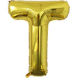 Balon Folie Metalizata Litera T, 80 Cm, Umflati Cu Heliu Sau Aer, Ambalaj Individual, Pai Inclus - vivimall.ro