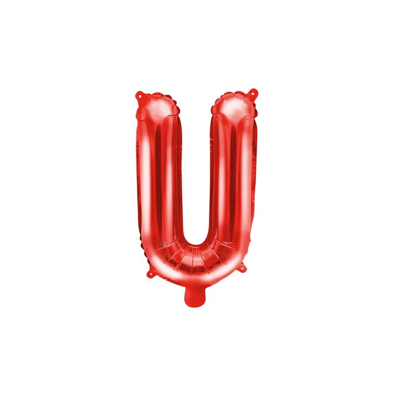 Balon Folie Metalizata Litera U, 40 Cm, Umflati Cu Heliu Sau Aer, Ambalaj Individual, Pai Inclus - vivimall.ro