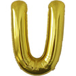 Balon Folie Metalizata Litera U, 40 Cm, Umflati Cu Heliu Sau Aer, Ambalaj Individual, Pai Inclus - vivimall.ro