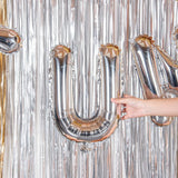 Balon Folie Metalizata Litera U, 80 Cm, Umflati Cu Heliu Sau Aer, Ambalaj Individual, Pai Inclus - vivimall.ro