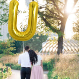 Balon Folie Metalizata Litera U, 80 Cm, Umflati Cu Heliu Sau Aer, Ambalaj Individual, Pai Inclus - vivimall.ro