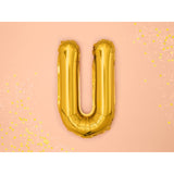 Balon Folie Metalizata Litera U, 80 Cm, Umflati Cu Heliu Sau Aer, Ambalaj Individual, Pai Inclus - vivimall.ro