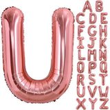 Balon Folie Metalizata Litera U, 80 Cm, Umflati Cu Heliu Sau Aer, Ambalaj Individual, Pai Inclus, Rose Gold - vivimall.ro