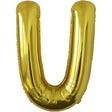 Balon Folie Metalizata Litera U, 80 Cm, Umflati Cu Heliu Sau Aer, Ambalaj Individual, Pai Inclus - vivimall.ro