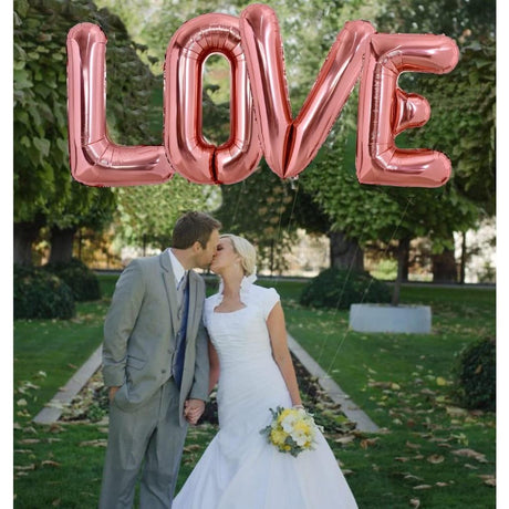 Balon Folie Metalizata Litera V, Vivimall, 100 cm, Umflati cu Heliu sau Aer, Ambalaj Individual, Pai inclus, Rose Gold - vivimall.ro