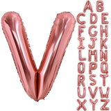 Balon Folie Metalizata Litera V, 100 Cm, Umflati Cu Heliu Sau Aer, Ambalaj Individual, Pai Inclus, Rose Gold - vivimall.ro