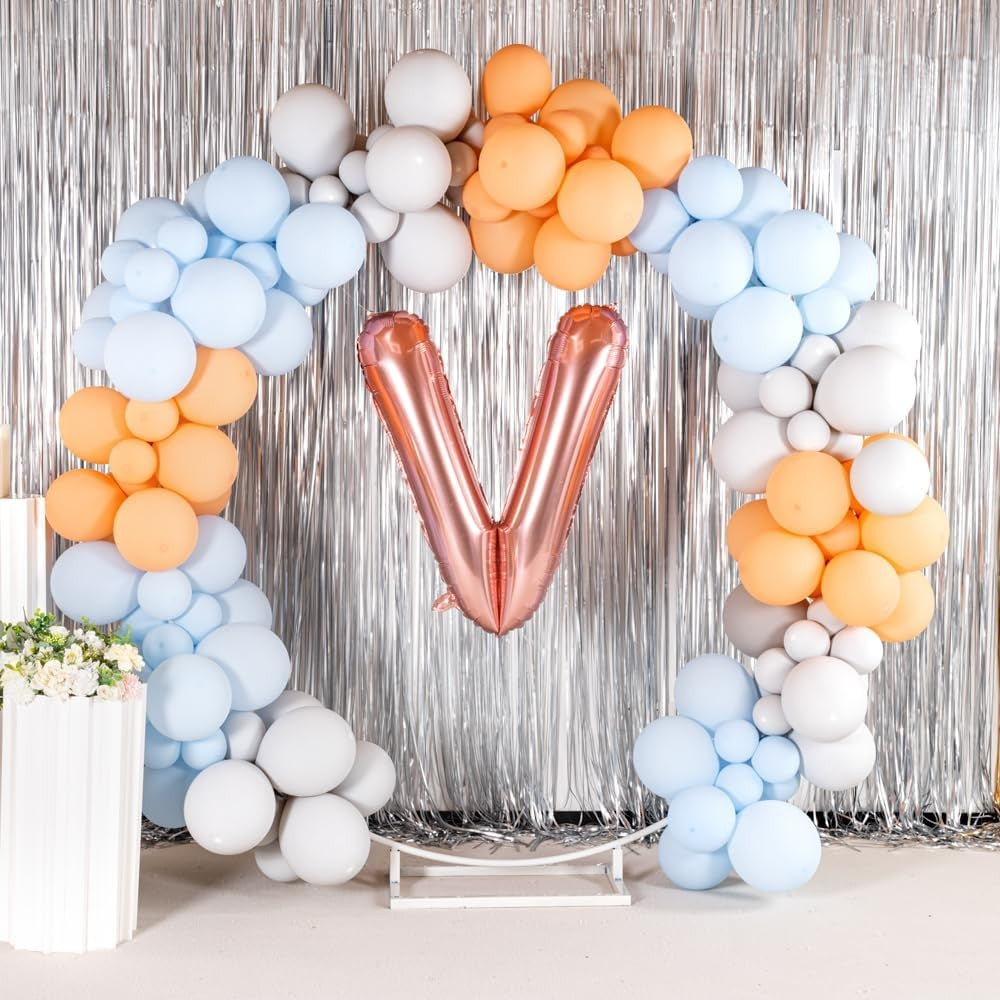 Balon Folie Metalizata Litera V, 100 Cm, Umflati Cu Heliu Sau Aer, Ambalaj Individual, Pai Inclus, Rose Gold - vivimall.ro