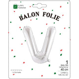 Balon Folie Metalizata Litera V, 40 Cm, Umflati Cu Heliu Sau Aer, Ambalaj Individual, Pai Inclus - vivimall.ro