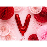 Balon Folie Metalizata Litera V, 40 Cm, Umflati Cu Heliu Sau Aer, Ambalaj Individual, Pai Inclus - vivimall.ro