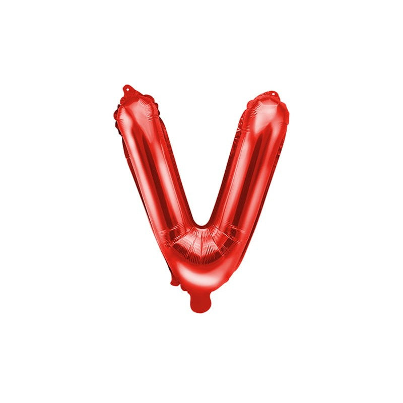 Balon Folie Metalizata Litera V, 40 Cm, Umflati Cu Heliu Sau Aer, Ambalaj Individual, Pai Inclus - vivimall.ro