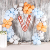 Balon Folie Metalizata Litera V, 80 Cm, Umflati Cu Heliu Sau Aer, Ambalaj Individual, Pai Inclus, Rose Gold - vivimall.ro