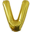 Balon Folie Metalizata Litera V, 80 Cm, Umflati Cu Heliu Sau Aer, Ambalaj Individual, Pai Inclus - vivimall.ro