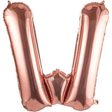 Balon Folie Metalizata Litera W, 100 Cm, Umflati Cu Heliu Sau Aer, Ambalaj Individual, Pai Inclus, Rose Gold - vivimall.ro