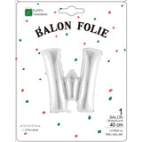 Balon Folie Metalizata Litera W, 40 Cm, Umflati Cu Heliu Sau Aer, Ambalaj Individual, Pai Inclus - vivimall.ro