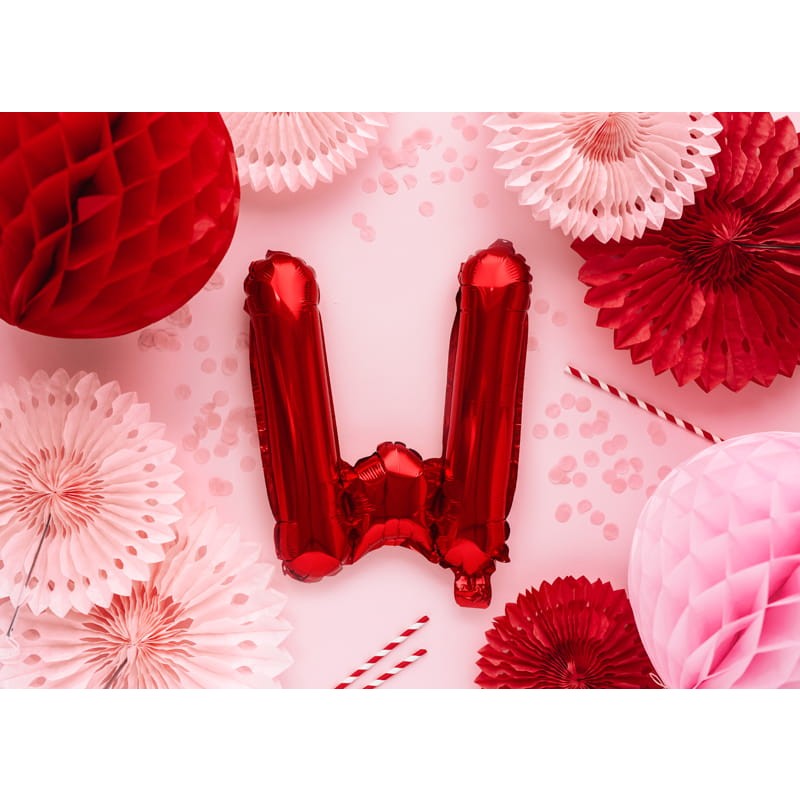 Balon Folie Metalizata Litera W, 40 Cm, Umflati Cu Heliu Sau Aer, Ambalaj Individual, Pai Inclus - vivimall.ro