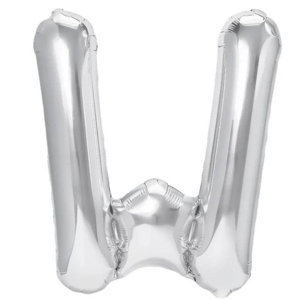 Balon Folie Metalizata Litera W, 40 Cm, Umflati Cu Heliu Sau Aer, Ambalaj Individual, Pai Inclus - vivimall.ro