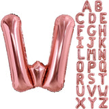 Balon Folie Metalizata Litera W, 80 Cm, Umflati Cu Heliu Sau Aer, Ambalaj Individual, Pai Inclus, Rose Gold - vivimall.ro