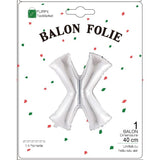 Balon Folie Metalizata Litera X, 40 Cm, Umflati Cu Heliu Sau Aer, Ambalaj Individual, Pai Inclus - vivimall.ro