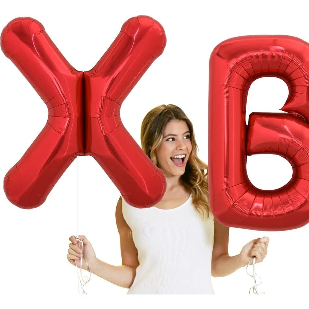 Balon Folie Metalizata Litera X, 40 Cm, Umflati Cu Heliu Sau Aer, Ambalaj Individual, Pai Inclus - vivimall.ro