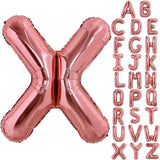 Balon Folie Metalizata Litera X, Vivimall, 40 cm, Umflati cu Heliu sau Aer, Ambalaj Individual, Pai inclus, Rose Gold - vivimall.ro