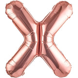 Balon Folie Metalizata Litera X, 40 Cm, Umflati Cu Heliu Sau Aer, Ambalaj Individual, Pai Inclus, Rose Gold - vivimall.ro