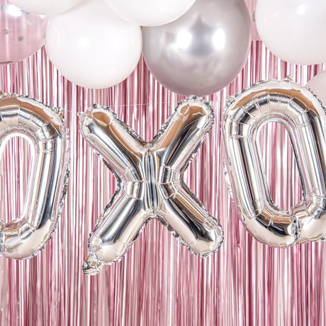 Balon Folie Metalizata Litera X, Vivimall, 80 cm, Umflati cu Heliu sau Aer, Ambalaj Individual, Pai inclus, Argintiu - vivimall.ro