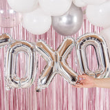 Balon Folie Metalizata Litera X, 80 Cm, Umflati Cu Heliu Sau Aer, Ambalaj Individual, Pai Inclus - vivimall.ro