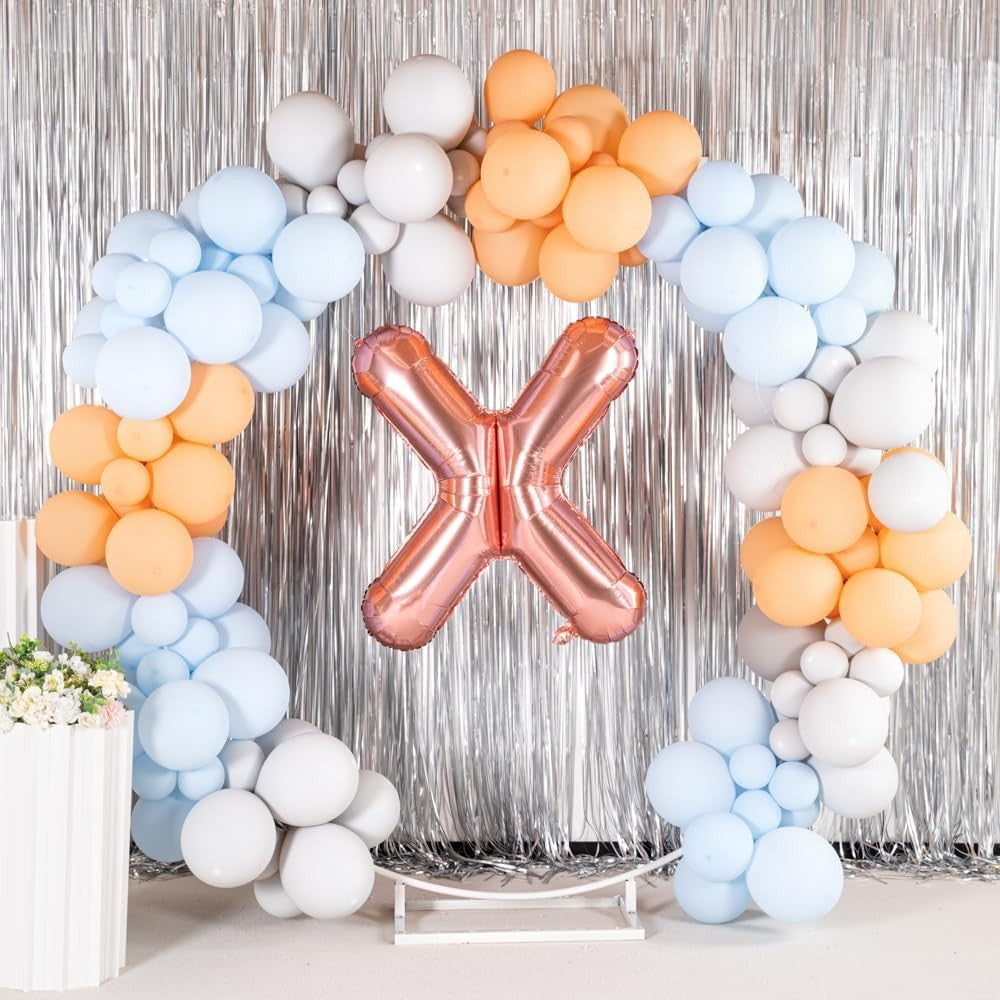 Balon Folie Metalizata Litera X, 80 Cm, Umflati Cu Heliu Sau Aer, Ambalaj Individual, Pai Inclus, Rose Gold - vivimall.ro