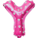 Balon Folie Metalizata Litera Y, 40 Cm, Cu Imprimeu Inimioare, Umflati Cu Heliu Sau Aer, Ambalaj Individual, Pai Inclus - vivimall.ro