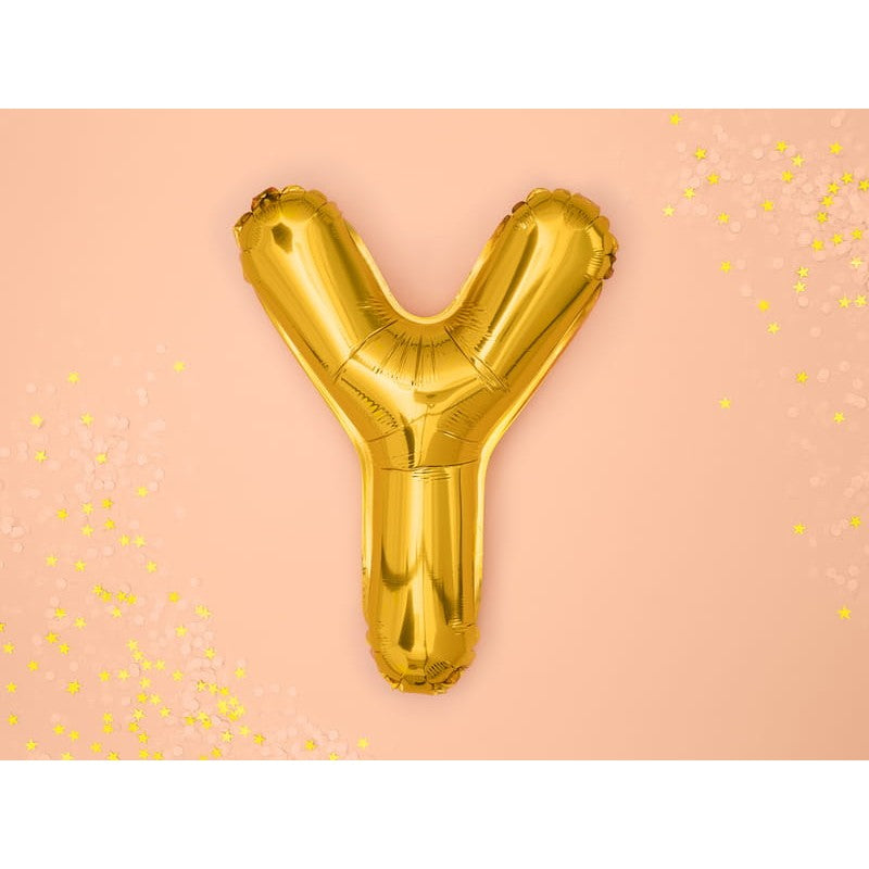 Balon Folie Metalizata Litera Y, 40 Cm, Umflati Cu Heliu Sau Aer, Ambalaj Individual, Pai Inclus - vivimall.ro