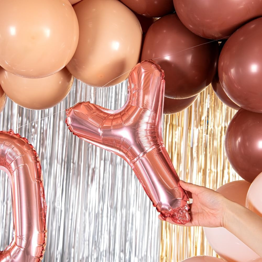 Balon Folie Metalizata Litera Y, 40 Cm, Umflati Cu Heliu Sau Aer, Ambalaj Individual, Pai Inclus, Rose Gold - vivimall.ro