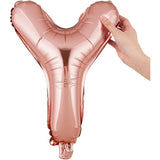 Balon Folie Metalizata Litera Y, 40 Cm, Umflati Cu Heliu Sau Aer, Ambalaj Individual, Pai Inclus, Rose Gold - vivimall.ro