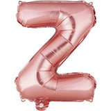 Balon Folie Metalizata Litera Z, Vivimall, 40 cm, Umflati cu Heliu sau Aer, Ambalaj Individual, Pai inclus, Rose Gold - vivimall.ro