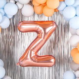 Balon Folie Metalizata Litera Z, 80 Cm, Umflati Cu Heliu Sau Aer, Ambalaj Individual, Pai Inclus, Rose Gold - vivimall.ro
