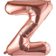 Balon Folie Metalizata Litera Z, 80 Cm, Umflati Cu Heliu Sau Aer, Ambalaj Individual, Pai Inclus, Rose Gold - vivimall.ro