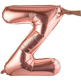Balon Folie Metalizata Litera Z, 80 Cm, Umflati Cu Heliu Sau Aer, Ambalaj Individual, Pai Inclus, Rose Gold - vivimall.ro