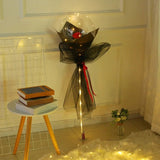 Trandafir In Balon Led Cu Lumini, Tip Buchet, Diametru 35 Cm