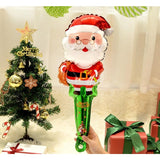 Detaliu balon folie aluminiu Moș Crăciun Flippy, culori festive multicolor, design temă Crăciun