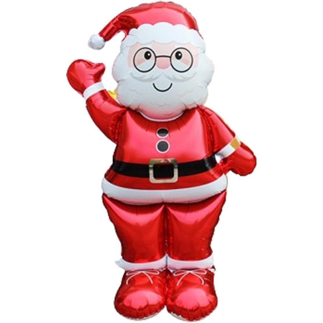 Balon Mos Craciun, Vivimall, din Folie de Aluminiu, 90 x 155 cm, Rosu - vivimall.ro