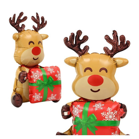 Balon Ren, Vivimall, din Folie de Aluminiu, 149x115 cm, Maro - vivimall.ro