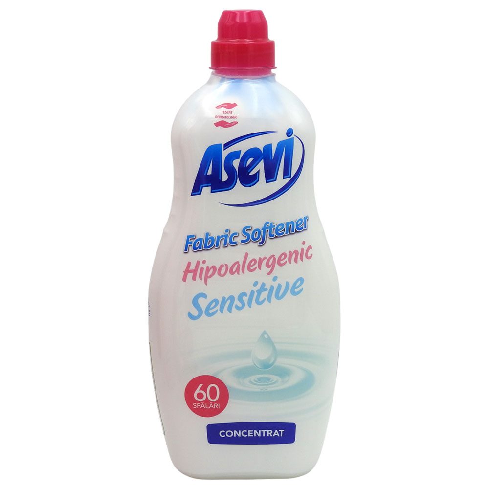 Balsam pentru Rufe, Asevi, 1.5 L Concentrat Sensitif 60 spalari